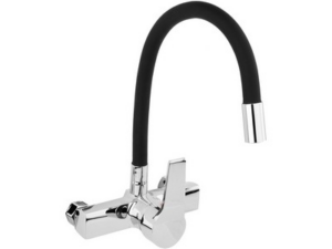 GRIFO DE COCINA CON CAÑO FLEXIBLE NEGRO