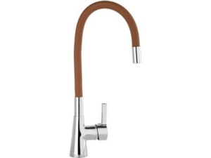 GRIFO DE COCINA CAÑO FLEXIBLE MARRÓN