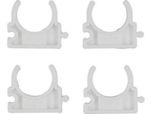 GRAPA/ABRAZADERA SUPERFICIE PARA TUBO PE 20 MM 4 PIEZAS