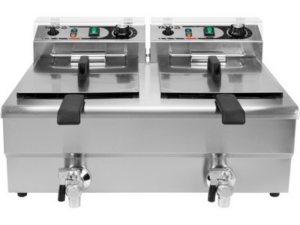 FREIDORA ELECTRICA CON VALVULA 2X12L