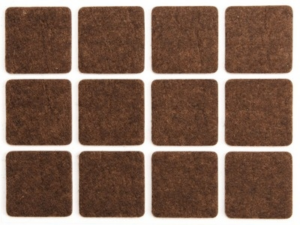 FIELTRO AUTOADHESIVAS 28x28MM 12 UDS