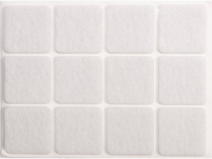 FIELTRO AUTOADHESIVAS 28x28MM 12 UDS