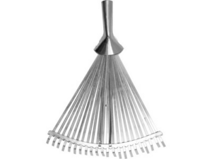 ESCOBA RECOJE HOJAS PLEGABLE DE METAL DE 22 DIENTES
