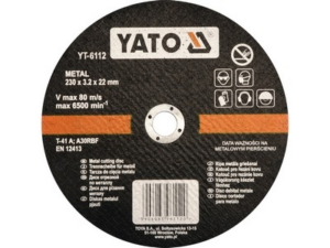 DISCO DE CORTE DE METAL 230x3.2x22MM