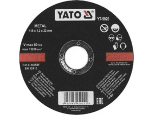 DISCO DE CORTE DE METAL 115x1.2x22MM