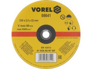 DISCO DE CORTE DE METAL 230x2,5x22MM