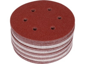 DISCOS DE LIJA CON VELCRO 6 AGUJEROS P60 150 50UNDS