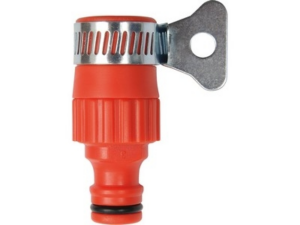 CONECTOR RIEGO DE GRIFO A PRESIÓN DE 1/2' CON ABRAZADERA