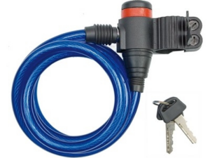 CANDADO BICICLETA  ESPIRAL CON LLAVE 10MMx1200MM