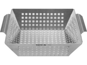 CESTA PARA PARRILLA, ACERO INOXIDABLE 26X22X7CM