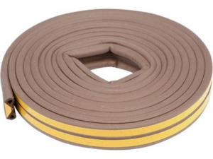 BURLETE ADHESIVO TIPO P JUNTA PARA VENTANAS Y PUERTAS EPDM MARRÓN 6M