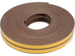 BURLETE ADHESIVO TIPO E JUNTA PARA VENTANAS Y PUERTAS EPDM MARRÓN 6M