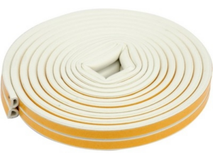 BURLETE ADHESIVO TIPO D JUNTA PARA VENTANAS Y PUERTAS EPDM  BLANCA 6M