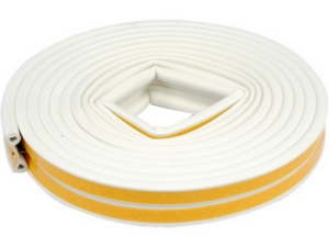 BURLETE ADHESIVO TIPO P JUNTA PARA VENTANAS Y PUERTAS EPDM  BLANCA 6M