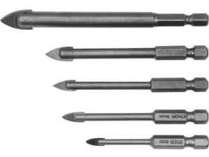 BROCAS PARA VIDRIO Y AZULEJOS 5 PIEZAS 4-10 MM HEXAGONAL