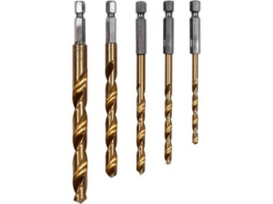 BROCAS PARA METAL 5 PIEZAS 4-10 MM HSS HEXAGONAL TIN COA