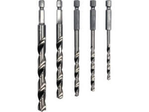 BROCAS PARA METAL 5 PIEZAS 4-10 MM HSS HEXAGONAL 1/4'