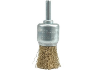 CEPILLO DE COPA CON EJE DE 24 MM, ALAMBRE ENGARZADO