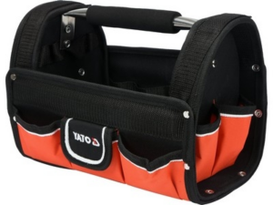 BOLSA DE HERRAMIENTAS ABIERTA DE 12' CON ASA DE ACERO INOXIDABLE