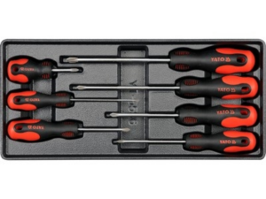 BANDEJA DE PVC CON 7 DESTORNILLADORES PHILLIPS