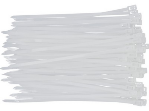 BRIDAS DESMONTABLES PARA CABINA 4,8X200MM 100 UDS BLANCAS