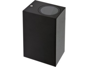 APLIQUE DE PARED PARA EXTERIOR ALUM NEGRO 2XGU10