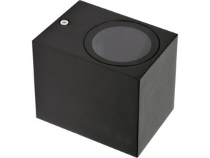 APLIQUE DE PARED PARA EXTERIOR ALUM NEGRO 1XGU10