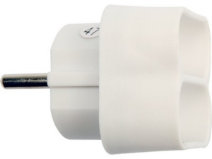 ADAPTADOR ENCHUFE SIN TIERRA 2 ENCHUFES