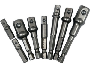 ADAPTADOR DE 1/4  HEXAGONAL DE 8 PIEZAS, SHA 1/4, 3/8, 1/2