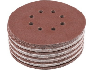DISCOS DE LIJA CON VELCRO 8 AGUJEROS  P100 150 50PCS