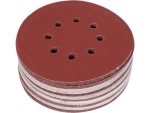 DISCOS DE LIJA CON SUJECIÓN DE VELCRO 8 AGUJEROS P240 150MM 50PCS