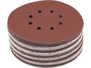 DISCOS DE LIJA CON SUJECIÓN DE VELCRO 8 AGUJEROS P220 150MM 50PCS