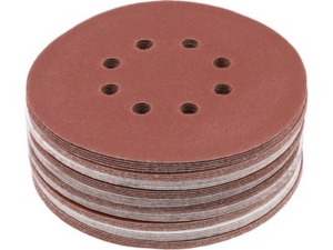DISCOS DE LIJA CON SUJECIÓN DE VELCRO 8 AGUJEROS P150 150MM 50PCS