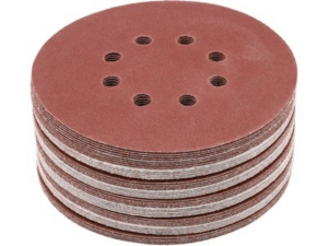 DISCOS DE LIJA CON SUJECIÓN DE VELCRO 8 AGUJEROS P80 150MM 50PCS