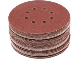 DISCOS DE LIJA CON SUJECIÓN DE VELCRO 8 AGUJEROS P40 150MM 50PCS