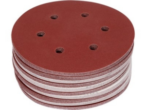 DISCOS DE LIJA CON SUJECIÓN DE VELCRO 6 AGUJEROS P180 150MM 50PCS