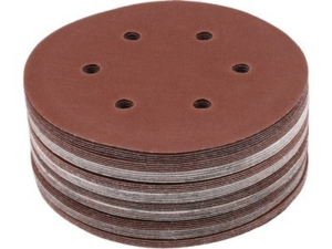 DISCOS DE LIJA CON SUJECIÓN DE VELCRO 6 AGUJEROS P150 150MM 50PCS