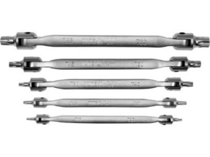 5 LLAVES FLEXIBLES DE DOBLE CABEZA TORX