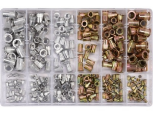 300 piezas M3-M10 MIX TUERCA REMACHE DE ALUMINIO Y ACERO